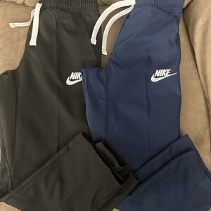 Nike Kids' Black and Blue Joggers Sz 7
